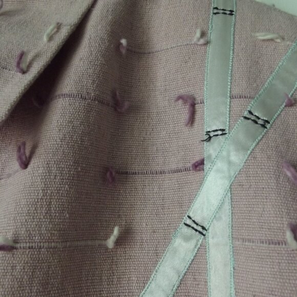 Vintage Jacket Daniel K NY Pink Cotton Jacket with Butterfly applique LARGE - Picture 14 of 15